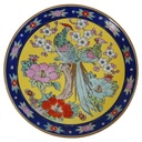 Bunter asiatischer Wandteller Sammelteller Pfau D 16 cm