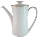 Kaffeekanne Kanne Goldrand 1,25 L Thomas Porzellan Form 3001 Scharrer Entwurf gebraucht - sehr gut