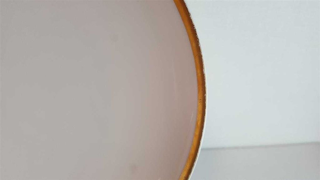 [45814501] Servierplatte Speiseplatte Fleischplatte Steakplatte Goldrand 28x20,3 cm Thomas Porzellan Form 3001 Scharrer Entwurf gebraucht - gut