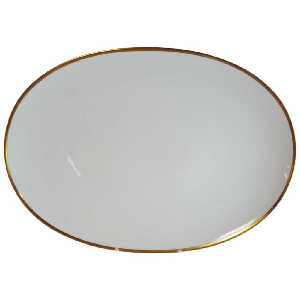 [45814502] Servierplatte Goldrand 33,3x24 cm Thomas Porzellan Form 3001 Scharrer Entwurf gebraucht - sehr gut