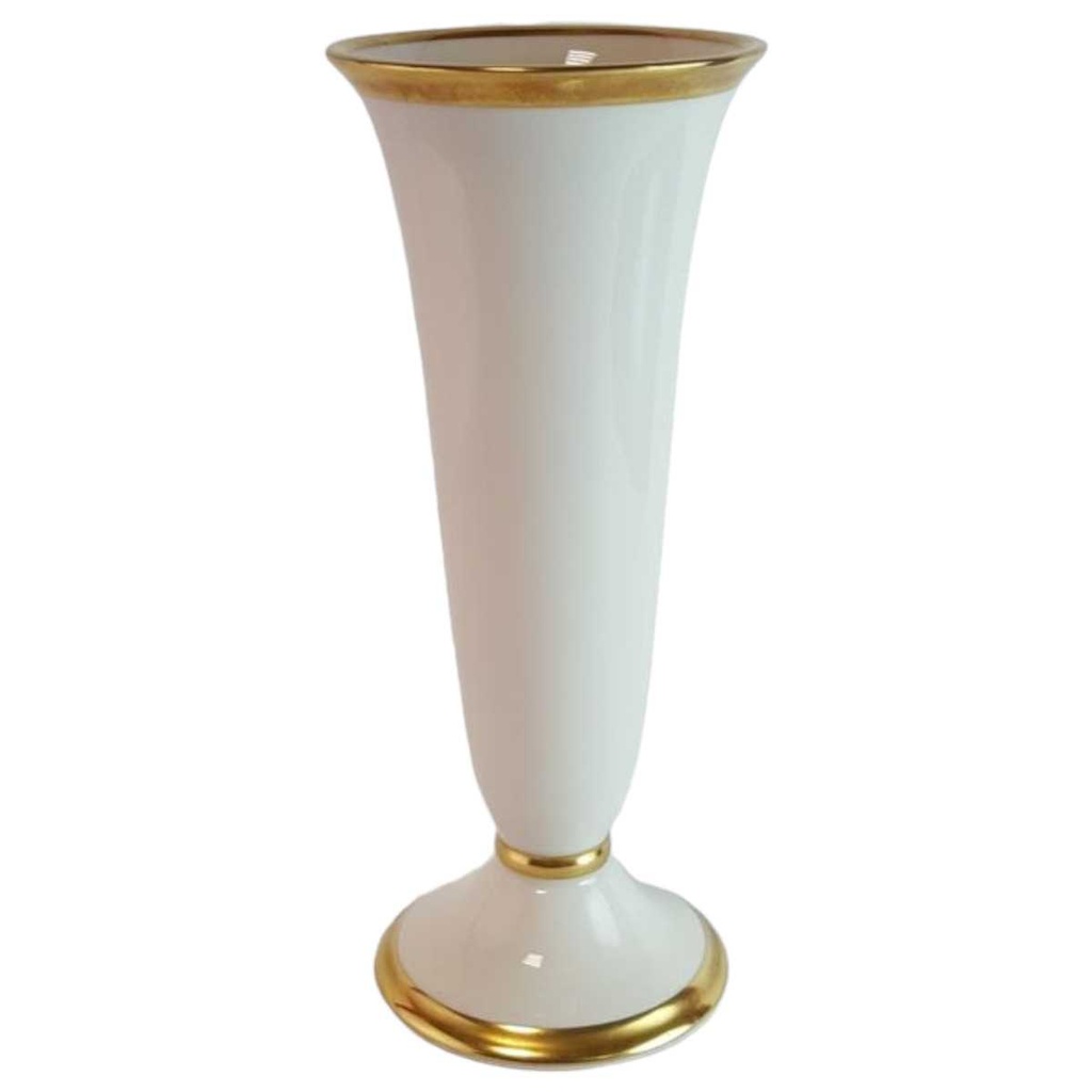 [45814527] Blumenvase Goldrand 19,9 cm Kaiser Porzellan Alka Kunst Elfenbein Beige gebraucht - sehr gut