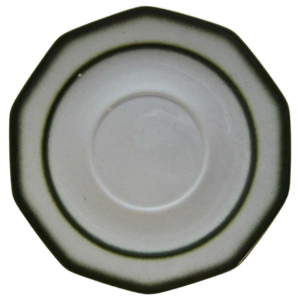 [4581458] Untertasse für Suppe 16,5 cm Winterling Kirchenlamitz Bergamo Grüner Rand gebraucht - sehr gut
