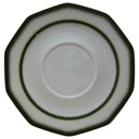 Untertasse für Suppe 16,5 cm Winterling Kirchenlamitz Bergamo Grüner Rand gebraucht - sehr gut
