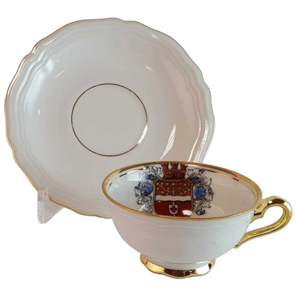 [45814594] Mokkatasse mit Untertasse Tasse Espressotasse Goldrand 2tlg Seltmann Weiden Marie Luise gebraucht - gut