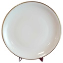 Kuchenteller Dessertteller Frühstücksteller Goldrand 19,5 cm Eschenbach Alte Formen W309 Beige gebraucht - gut