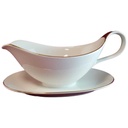 Sauciere mit Teller Goldrand Golddekor Edelstein Bavaria 18238 gebraucht - gut