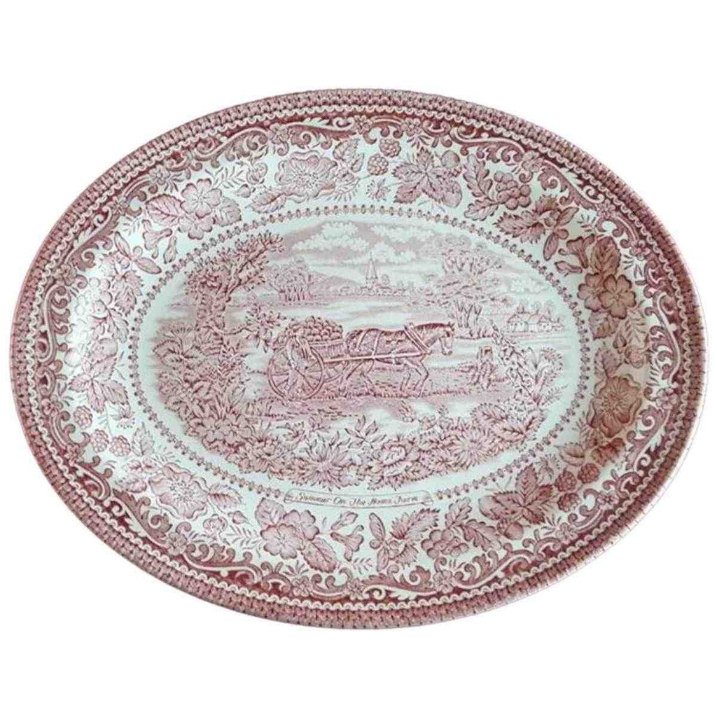 [45814674] Fleischplatte 29,5x23,3 cm English Ironstone Tableware (EIT) EIT England Four Seasons Summer On The Home Farm gebraucht - gut
