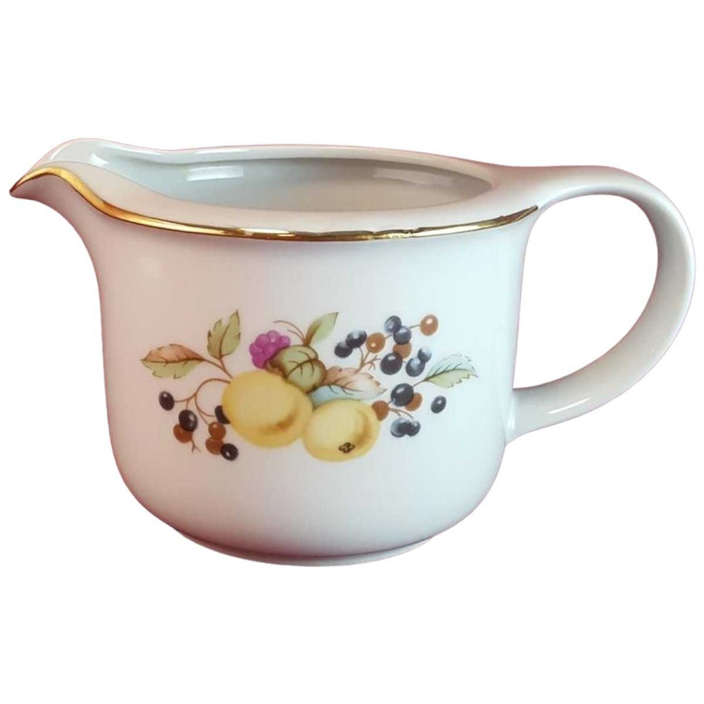 Sauciere Goldrand Graf von Henneberg und Obstdekor gebraucht - gut