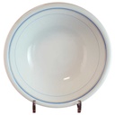 Schüssel Servierschüssel 23,6 cm Seltmann Weiden Blau Braun Rand Weiß gebraucht - gut