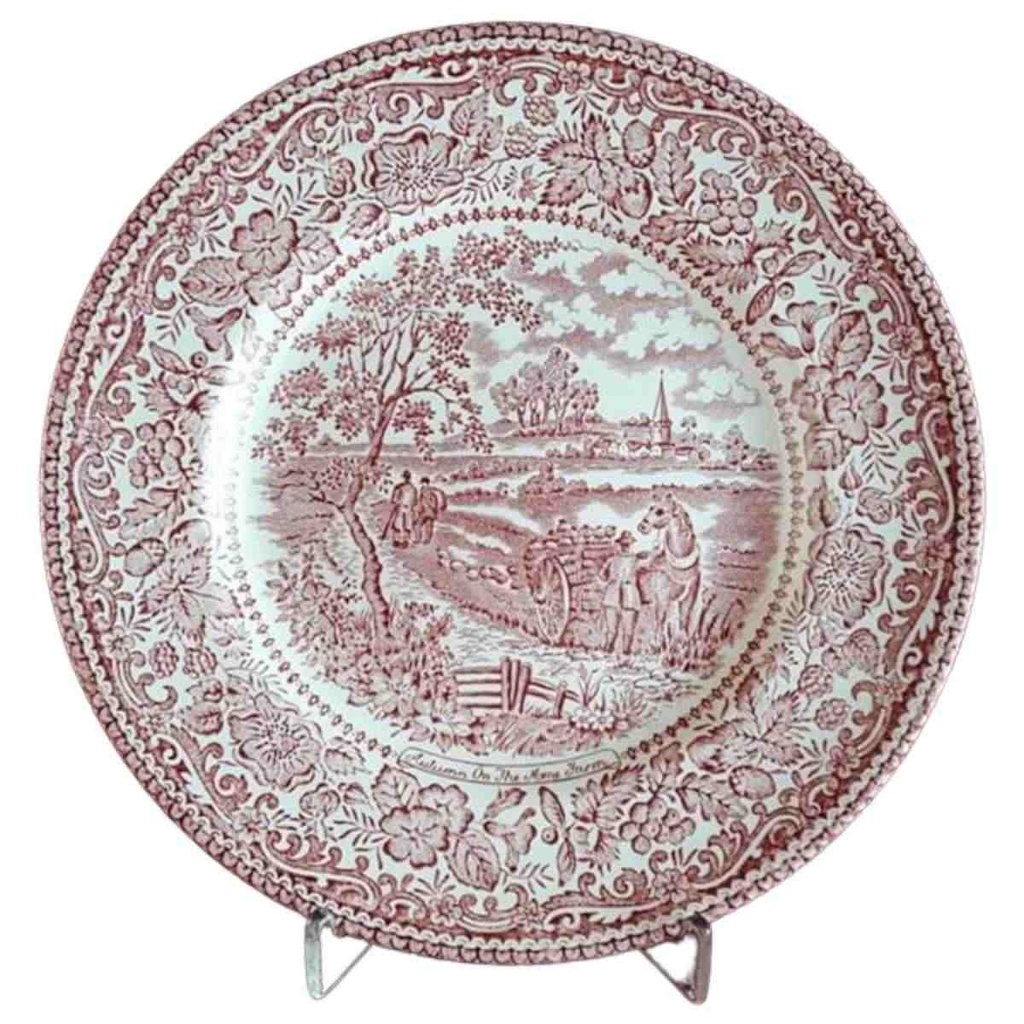 Kuchenteller 19,8 cm English Ironstone Tableware (EIT) EIT England Four Seasons Aulumn On The Home Farm gebraucht - akzeptabel