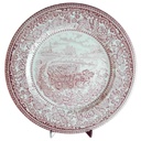 Speiseteller Essteller 24,8 cm English Ironstone Tableware (EIT) EIT England Four Seasons Summer On The Home Farm Rot gebraucht - akzeptabel