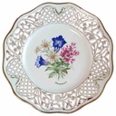 Durchbruchteller Goldrand Durchbrucharbeit 27 cm Schumann Arzberg Blumendekor Oberammergau Blumen gebraucht - akzeptabel