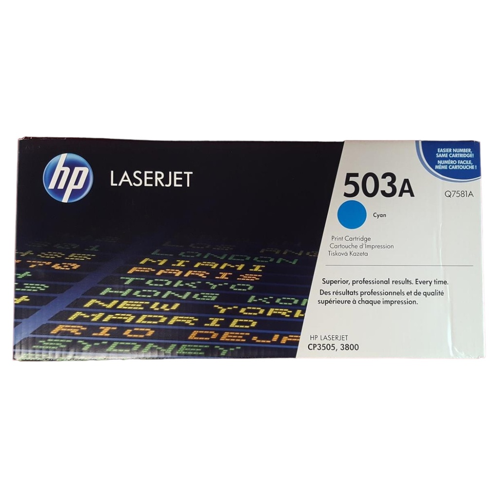Original HP Q7581A Tonerkassete 503A Blau Cyan