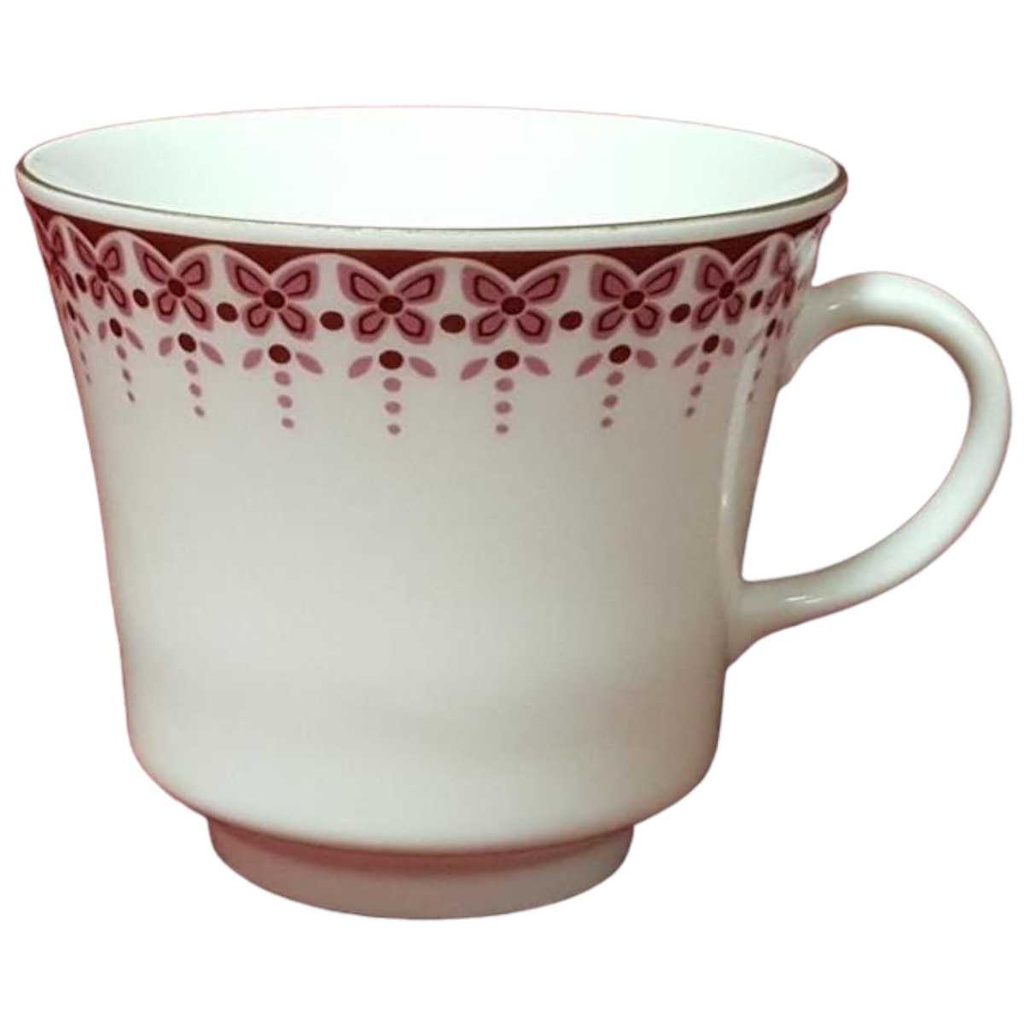 [45814813] Kaffeetasse Tasse Goldrand Jaeger & Co PMR rotes Blumendekor mit Blumen gebraucht - gut