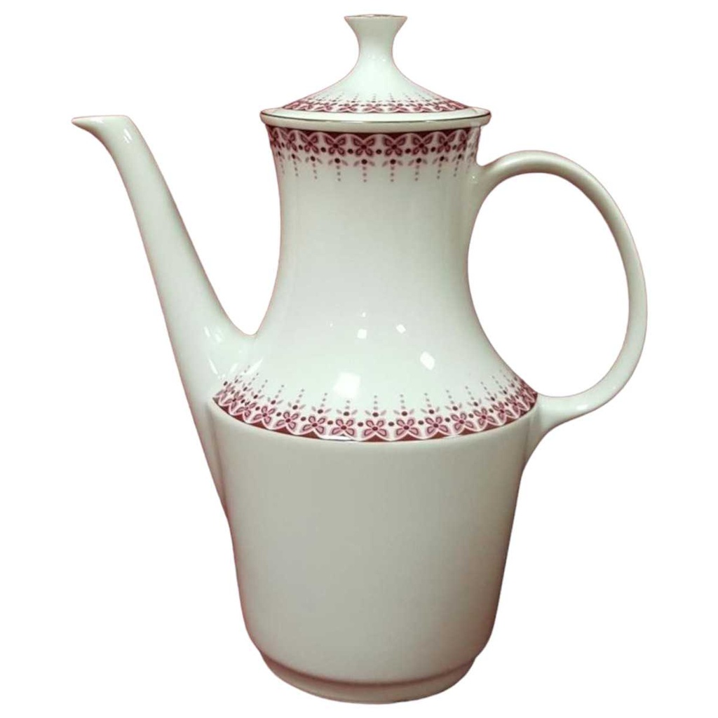 [45814818] Kaffeekanne Kanne Goldrand Jaeger & Co PMR rotes Blumendekor mit Blumen Rot gebraucht - gut