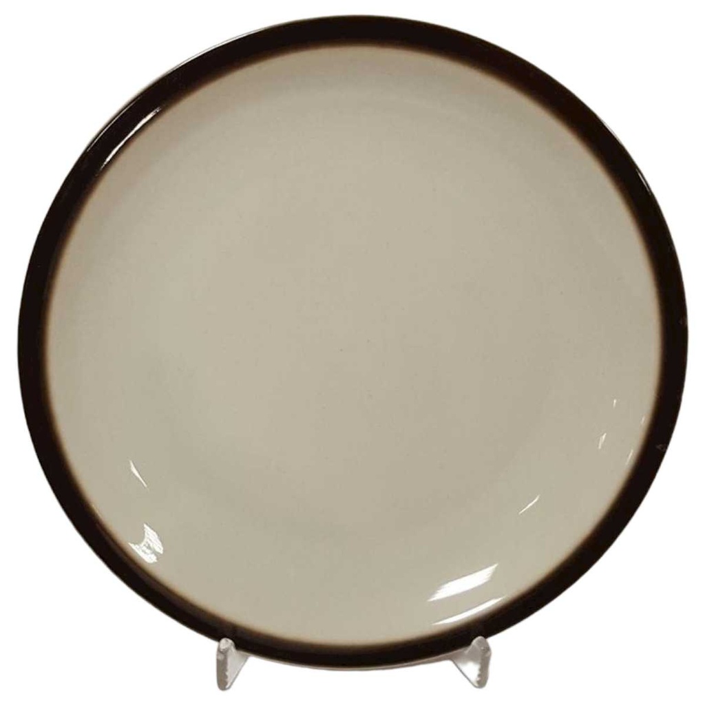 Kuchenteller Dessertteller Frühstücksteller 19,4 cm Winterling Röslau Brauner Rand gebraucht - gut
