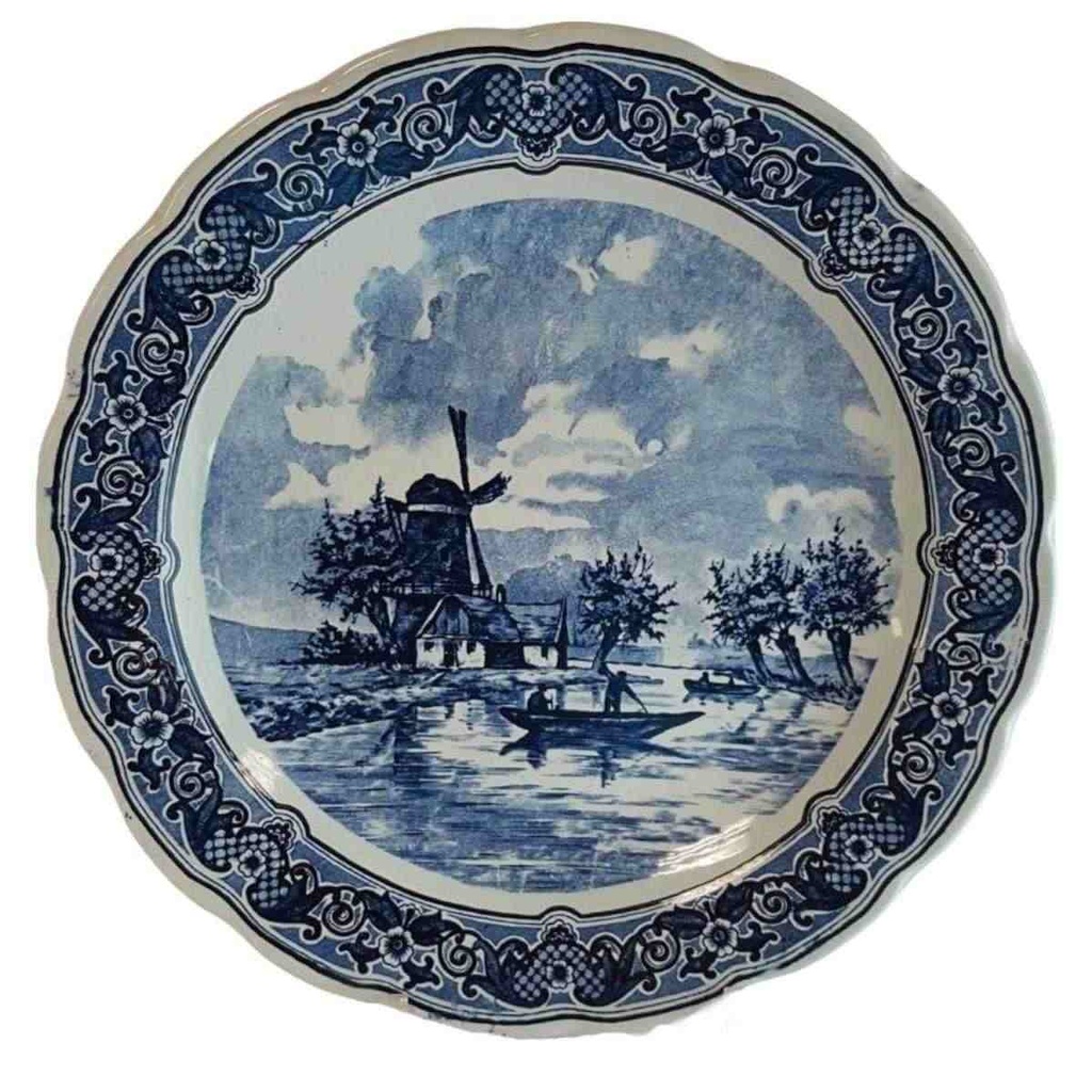 [45814852] Wandteller Sammelteller Royal Sphinx Maastricht Delfts Windmühle Blau gebraucht - gut