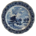 Wandteller Sammelteller Royal Sphinx Maastricht Delfts Windmühle Blau gebraucht - gut