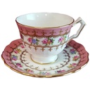 Kaffeetasse mit Untertasse Tasse Goldrand 2tlg Aynsley Blumen gebraucht - gut