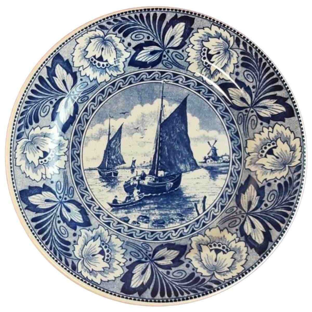 [45814858] Wandteller Sammelteller Royal Sphinx Maastricht Delfts Schiffe Hafen gebraucht - sehr gut