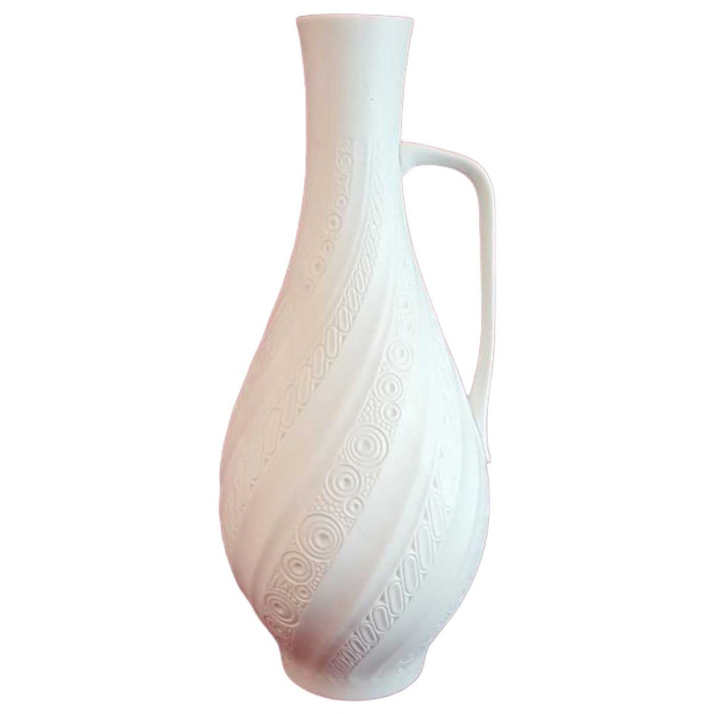 Vase Henkelvase 23 cm AK Kaiser Porzellan Weiß gebraucht - sehr gut