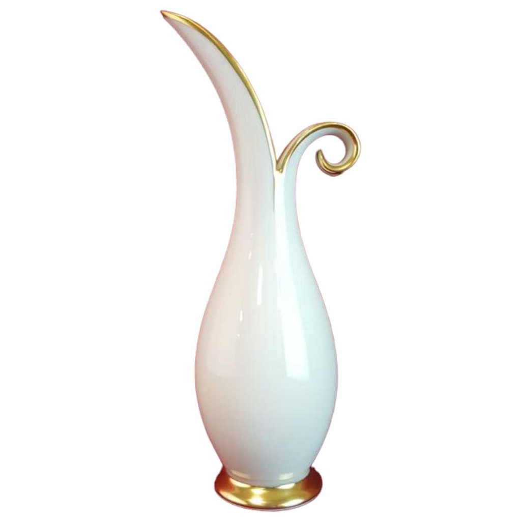 Vase Goldrand 19,5 cm K & A Krautheim Weiß Selb gebraucht - gut