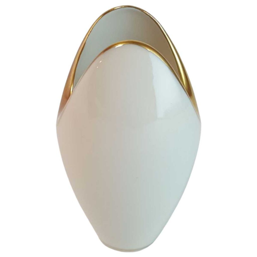 Vase Goldrand 10,8 cm Edelstein Bavaria Form 9762 Weiß gebraucht - sehr gut