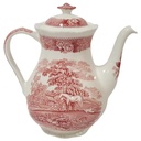 Kaffeekanne 1,4 L Adams English Scenic Rot gebraucht - gut