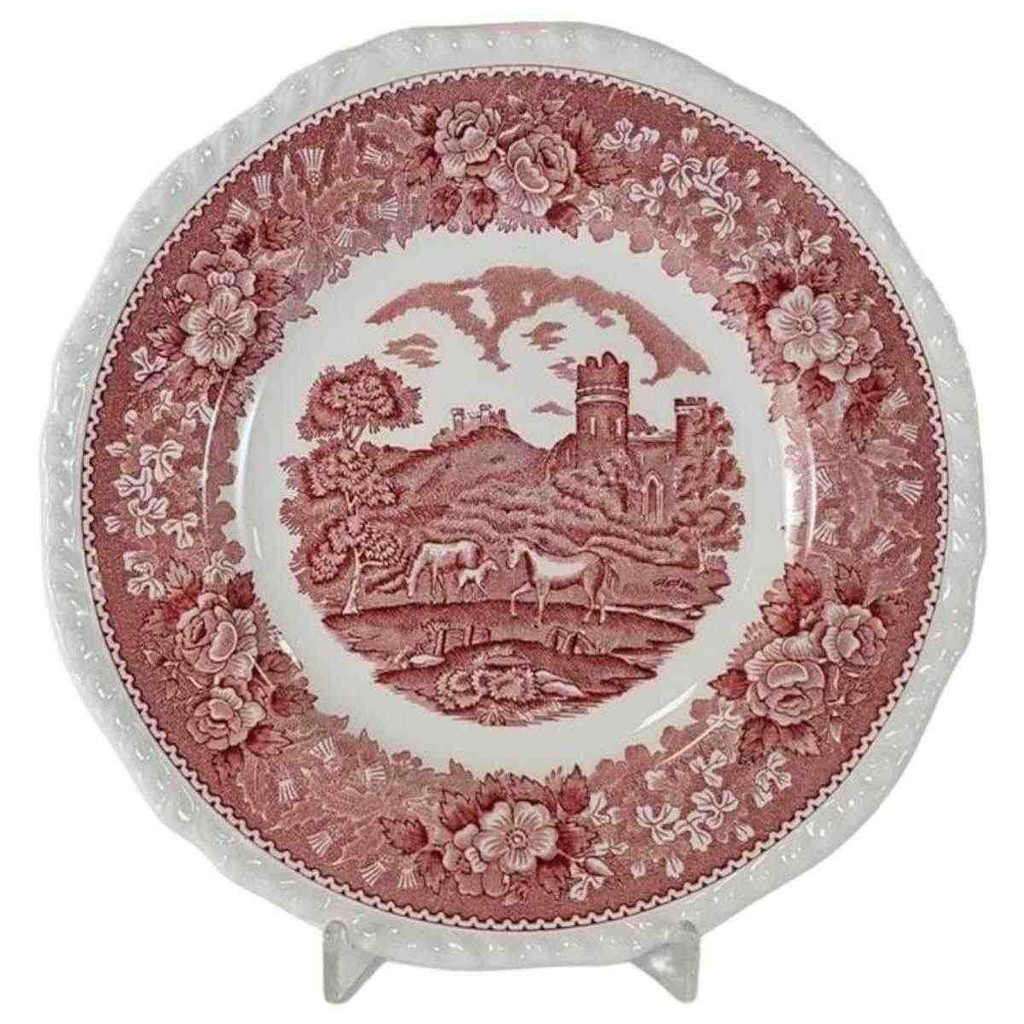 Kuchenteller Dessertteller Frühstücksteller 21,2 cm Adams English Scenic Rot