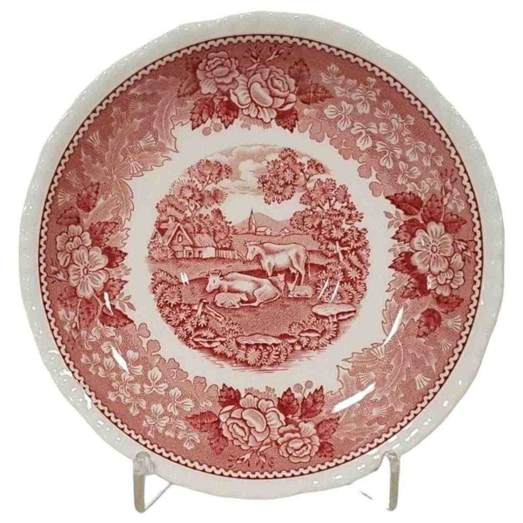 Untertasse Schale klein 15 cm Adams English Scenic Rot gebraucht - sehr gut