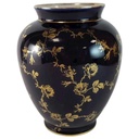 Vase Dekorative 15 cm Lindner Porzellan Rosengold Blau Bavaria gebraucht - gut