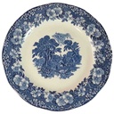 Speiseteller Essteller groß 28,5 cm Enoch Wedgwood Woodland Blau gebraucht - gut