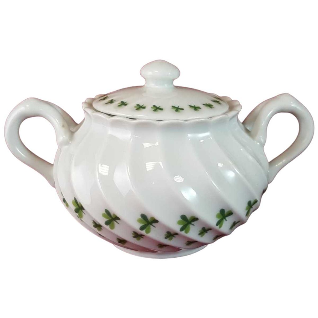 Zuckerdose Haviland Limoges Torse Trefle Vert Kleeblatt gebraucht - gut