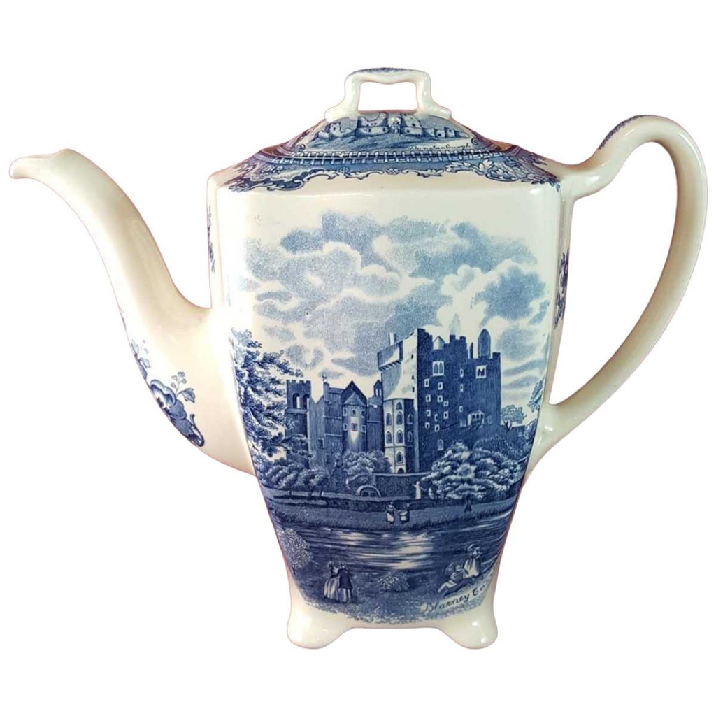 [45815070] Kaffeekanne Kanne 1,6 L Johnson Bros Old Britain Castles Blau gebraucht - gut