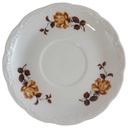 Untertasse für Kaffee 14,6 cm Mitterteich Form 110 Braune Rose gebraucht - sehr gut