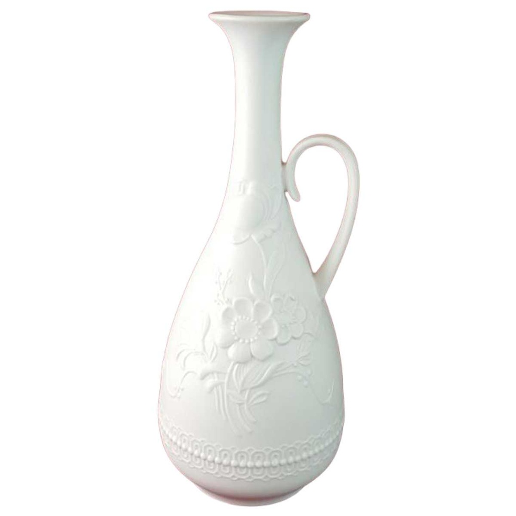 Vase Henkelvase 22,8 cm AK Kaiser Porzellan Weiß gebraucht - sehr gut