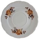 Untertasse für Suppe 17,3 cm Mitterteich Form 110 Braune Rose gebraucht - sehr gut