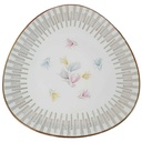Tortenplatte Golddekor Schaller Blumen Elfenbein Beige gebraucht - gut