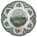Suppenteller 22,5 cm Johnson Bros Old Britain Castles Grün gebraucht - gut