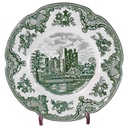 Speiseteller Essteller 25,5 cm Johnson Bros Old Britain Castles Grün gebraucht - gut