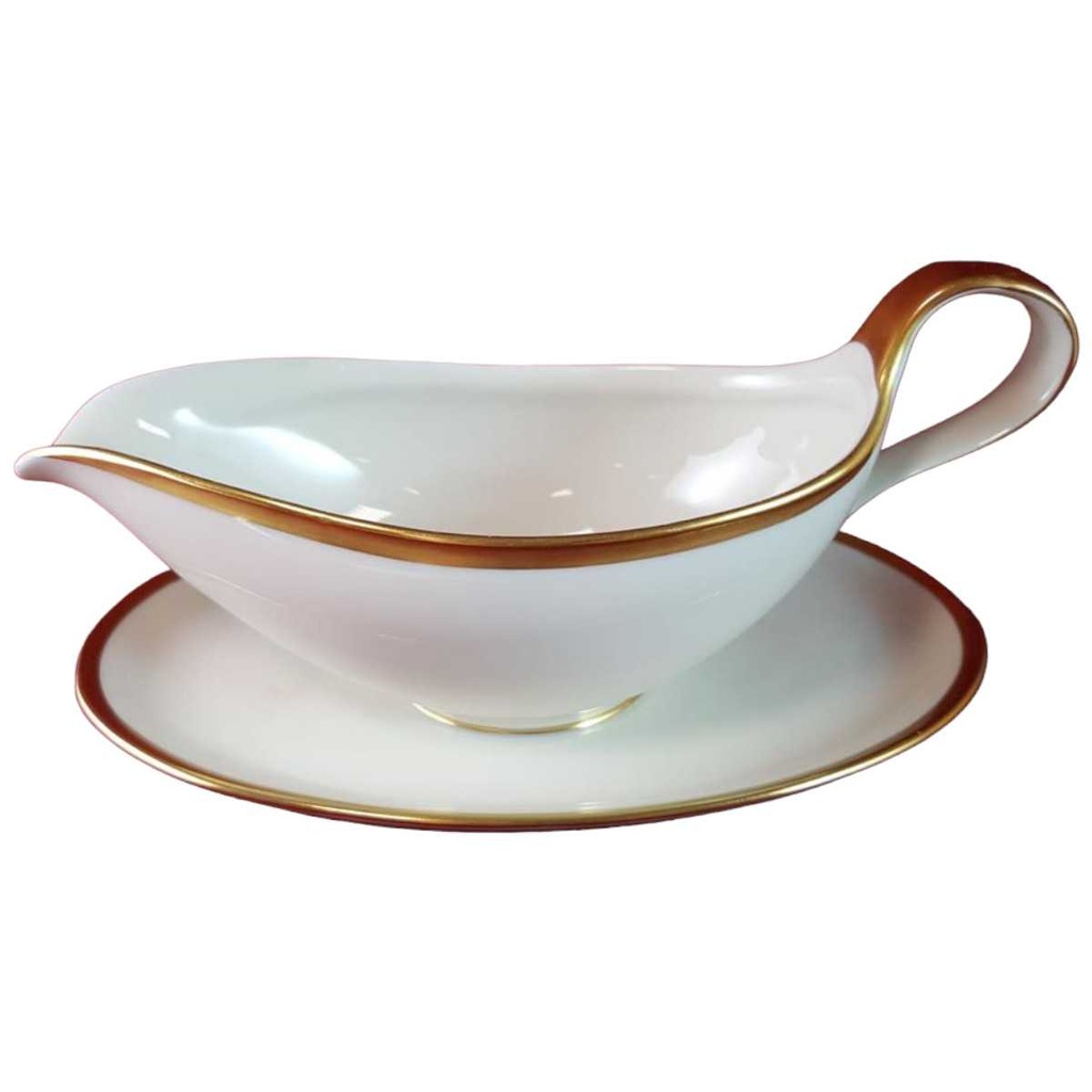 Sauciere mit Teller Goldrand 1tlg Eschenbach Alte Formen W507 gebraucht - gut