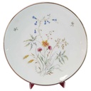 Kuchenteller Goldrand 19 cm Schirnding Bavaria Blumendekor Blumen gebraucht - gut