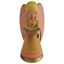 Figur Skulptur Weha Kunst Engel singend Weihnachtsengel Flügel pastellrosa H 7,2 cm