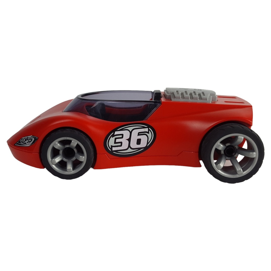 Playmobil Rennwagen Rot Rückziehmotor 18,5x10 cm.