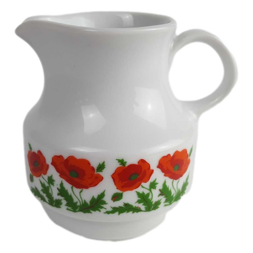 [458151541] Milchkännchen Bareuther Waldsassen Unbestimmte Formen Form 212 Mohnblume Motiv gebraucht - sehr gut