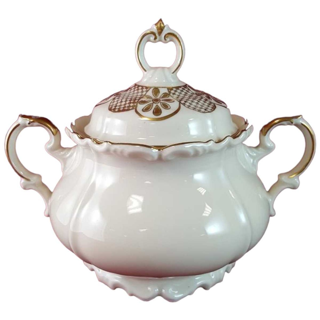 [45815169] Zuckerdose Goldrand Edelstein Bavaria Maria Theresia 15477 gebraucht - gut