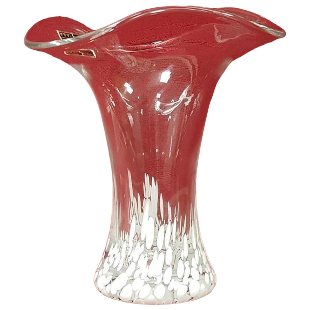 [45815186] Eisch Handarbeit Bayr. Wald Vase Glas H 17 cm