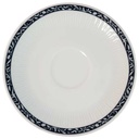 Untertasse für Kaffee 15 cm Schaller Rheinpfalz blaues Band Rillenoptik Blau gebraucht - sehr gut
