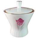 Zuckerdose Goldrand Zeh Scherzer Rote Rose mit gebraucht - sehr gut