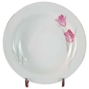 Suppenteller Goldrand 23 cm Zeh Scherzer Rote Rose mit gebraucht - gut